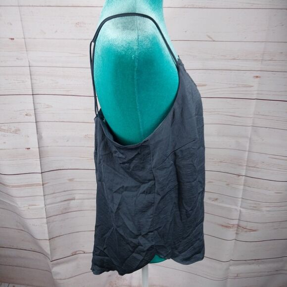 H&M Charcoal Gray Lace Sexy Top Camisole Tank Women's Size Large 12 - Picture 3 of 11